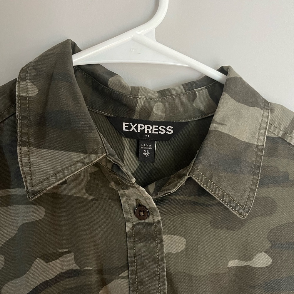 Camo button down